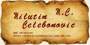 Milutin Čelebonović vizit kartica